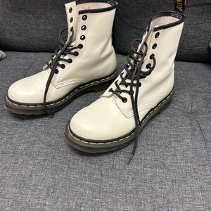 Dr. Martens Women's Off-White Combat Boots